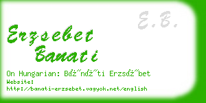 erzsebet banati business card